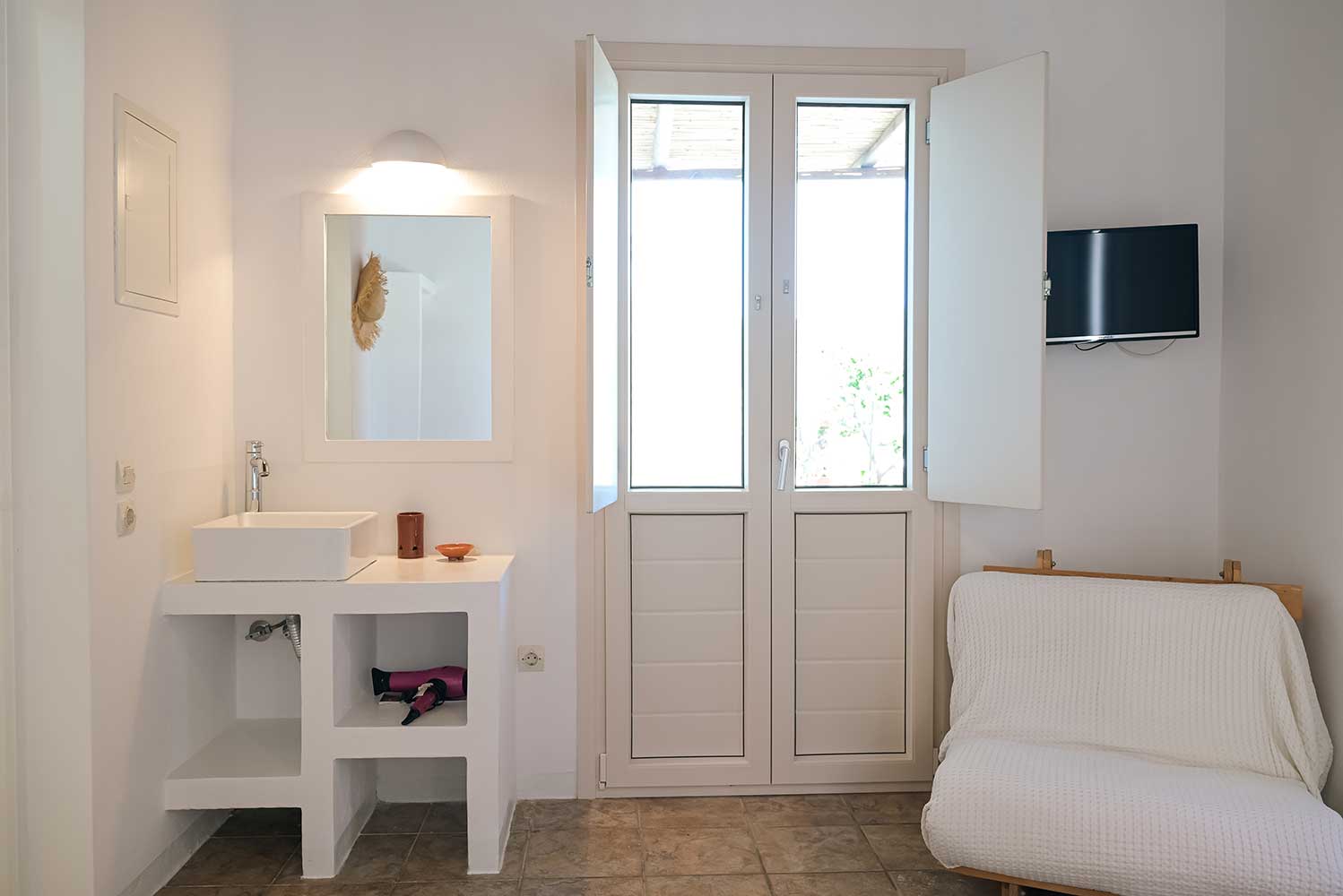 The interior of Studios Almira and Rigani at Kavos