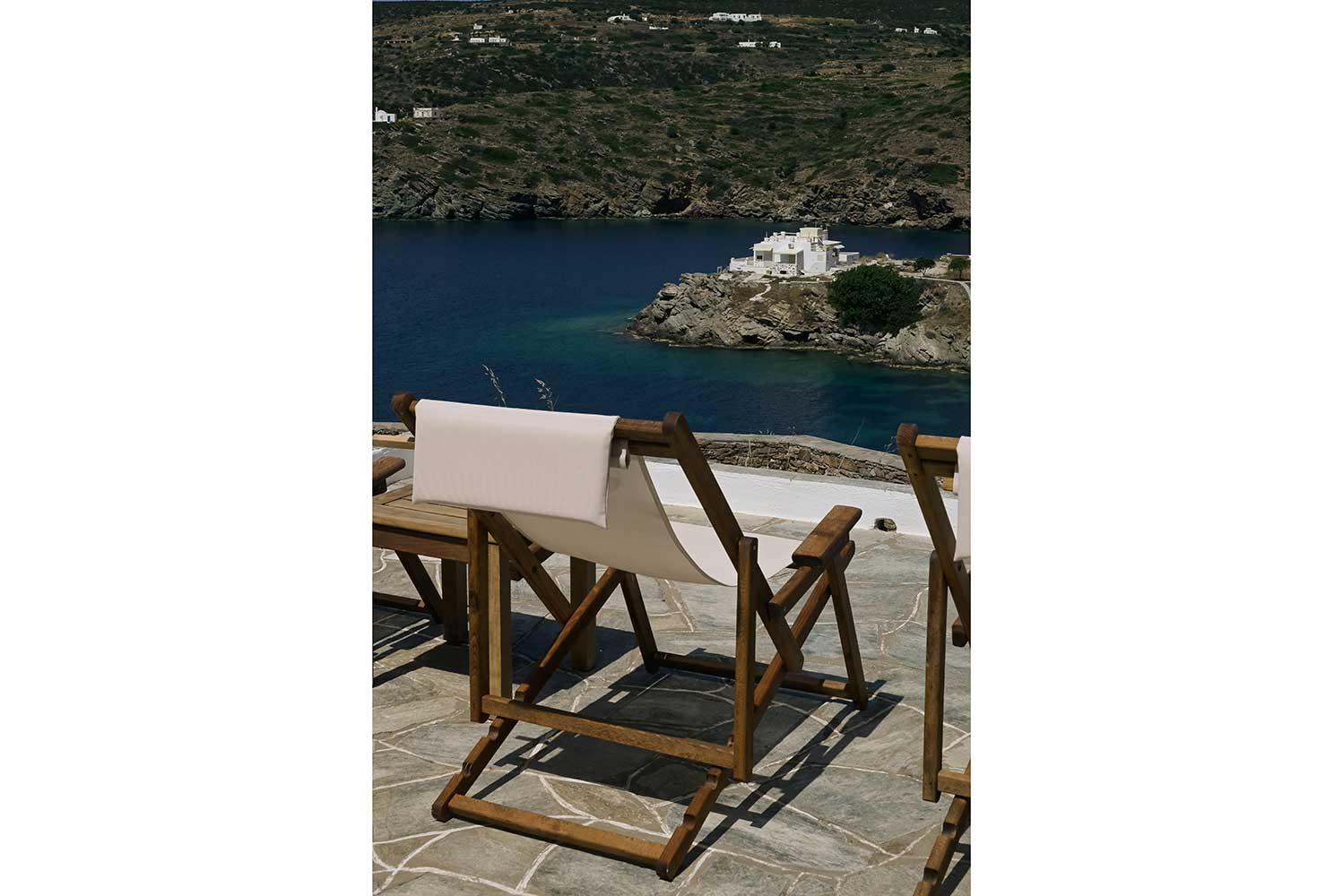 The patio of Studios Almira and Rigani at Kavos