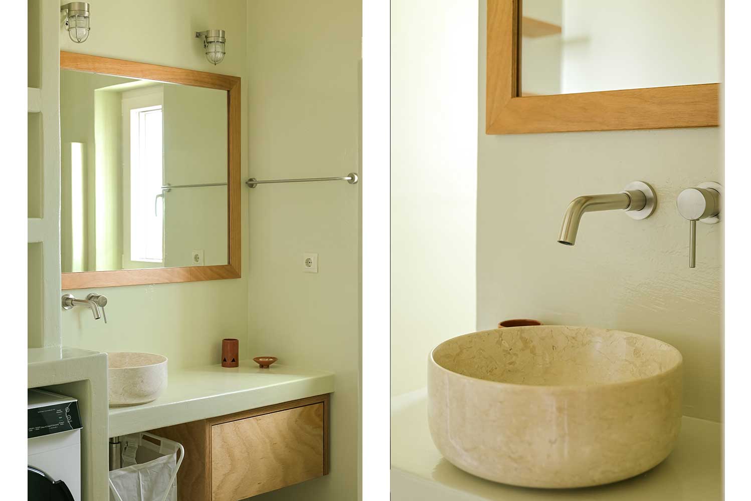 The bathroom of Elia family house at Kavos