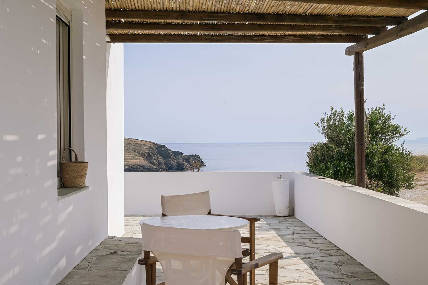 The patio of Elia family house at Kavos