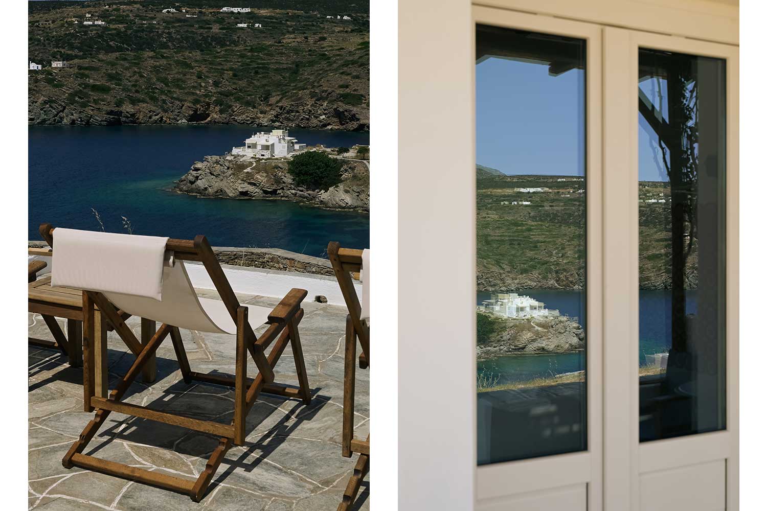 La vue sur la mer depuis studio familial Louisa à Kavos